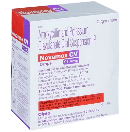 novamox cv 91.4mg drop 10 ml